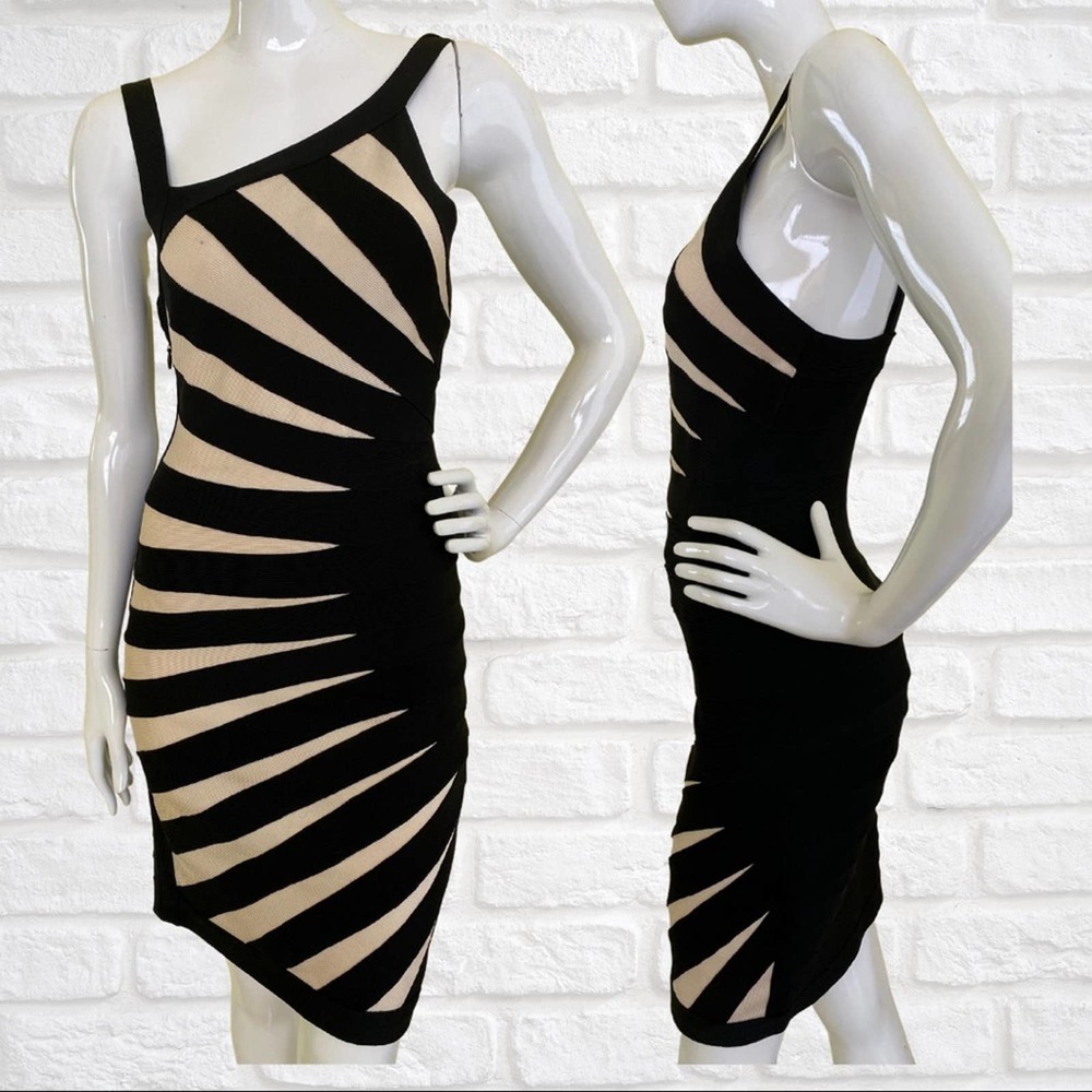 Herve Leger Bandage Asymmetrical Dress